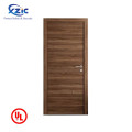 PVC Wood Fire Door Certified Certified de la puerta con calificación de fuego Puerta de fuego de madera